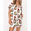 Christmas Guinea Pig Satin Pajama Set For Women 1