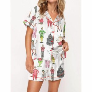 Christmas Movies Satin Pajama Set For Women 1