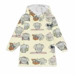Cute Elephants Blanket Hoodie
