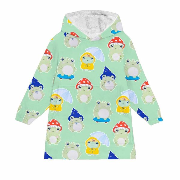 Cute Frog Blanket Hoodie 1