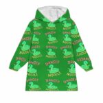 Cute Green Snake Blanket Hoodie