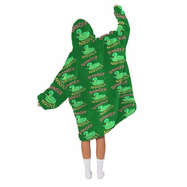 Cute Green Snake Blanket Hoodie 2