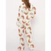 Cute Hedgehog Satin Pajama Set For Women 3