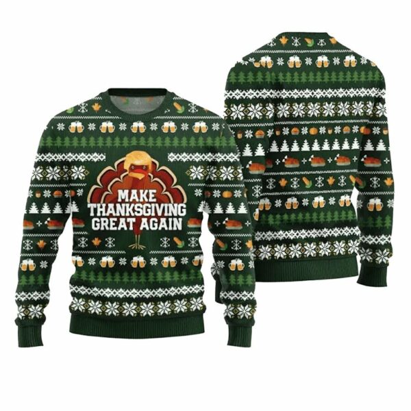 Cute Make Thanksgiving Great Again Ugly Sweater 1 1