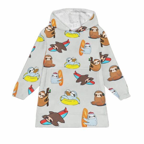 Cute Sloth Blanket Hoodie 1