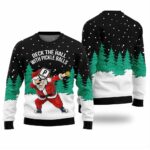 Deck The Halls With Pickleball Santa Christmas Sweater