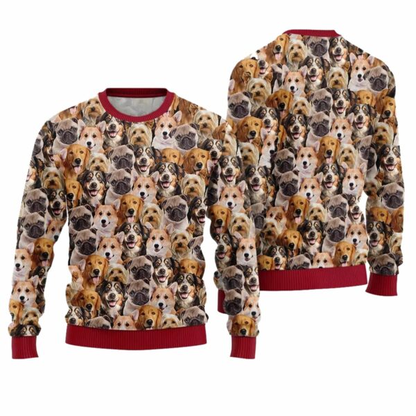 Dog Faces Ugly Christmas Sweater 1 1