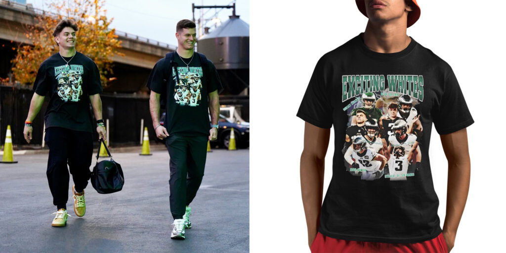 Eagles' Cooper DeJean, Reed Blankenship rock hilarious viral meme shirts