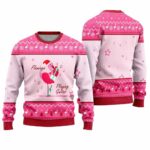 Flamingo Playing Guitar Ugly Christmas Sweater