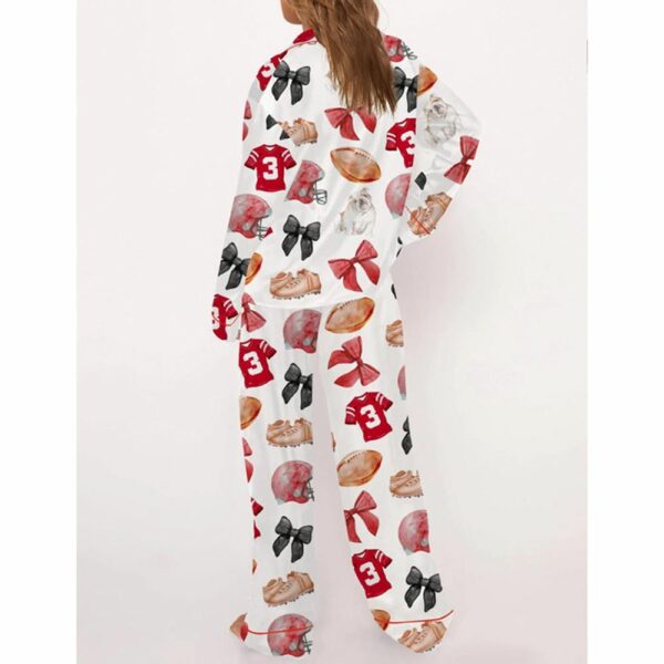 Football Satin Pajama Set For Women 3