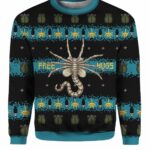 Free Hugs Alien Facehugger Ugly Christmas Sweater