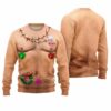 Hairy Chest Christmas Lights Ugly Christmas Sweater 1 2