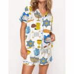 Hanukkah Satin Pajama Set For Women