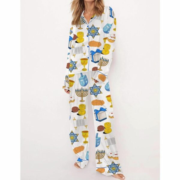 Hanukkah Satin Pajama Set For Women 3