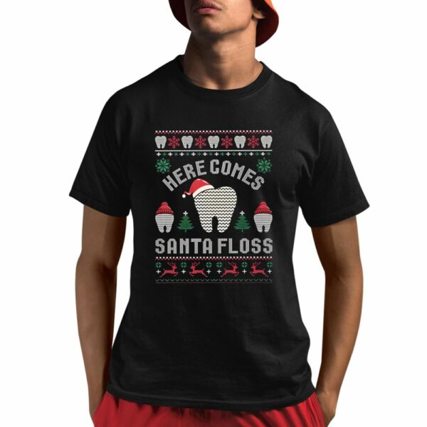 Here Comes Santa Floss Nurse Shirt 1 1