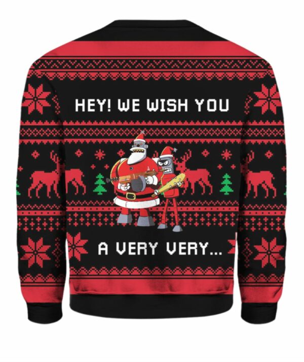 Hey We Wish You a Futurama Ugly Christmas Sweater 1