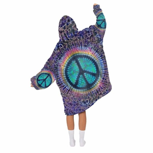 Hippie Peace Sign Blanket Hoodie 2