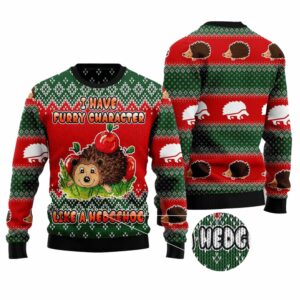 I Have A Furry Character Like A Hedgehog Ugly Christmas Sweater 1 1