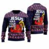 Jesus Has Your Back Ugly Christmas Sweater 1 1