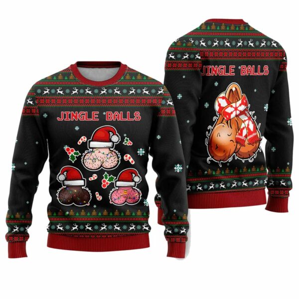 Jingle Balls Funny Ugly Christmas Sweater 1 2