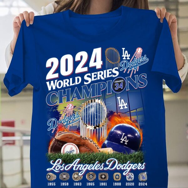 LA Dodgers 2024 world series champions Fernando 34 1955 2024 Shirt