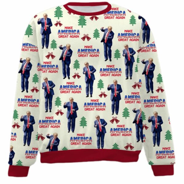 Make America Great Again Funny Trump Dancing Ugly Sweater 1 1