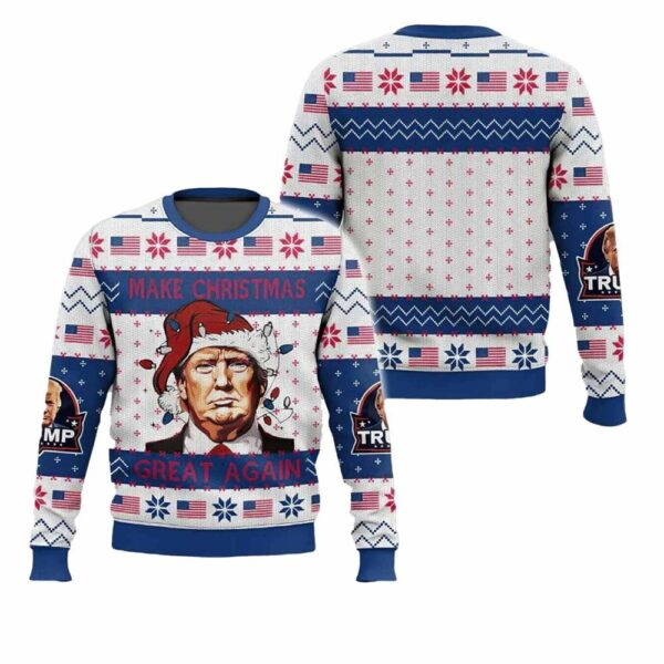 Make Christmas Great Again Trump Ugly Christmas Sweater 1 1