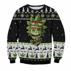 Marijuana Rick Ugly Christmas Sweater 1 1