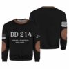 Mens DD214 Americas Official Man Card Printed Sweatshirt 1