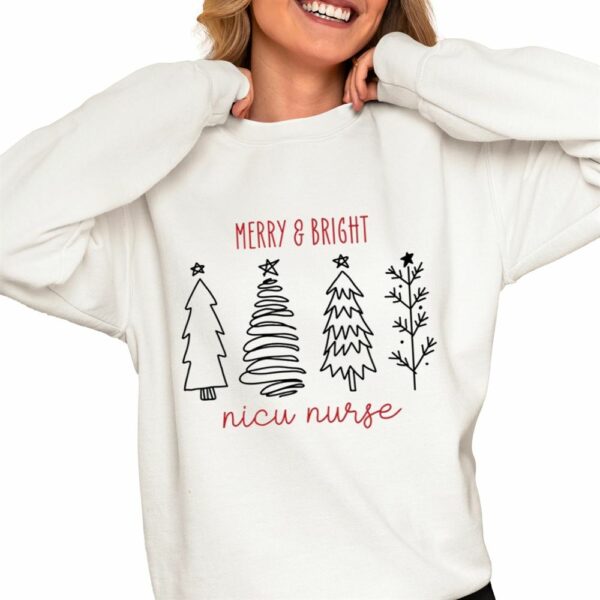 Merry And Bright Nicu Nurse Shirt 0 4