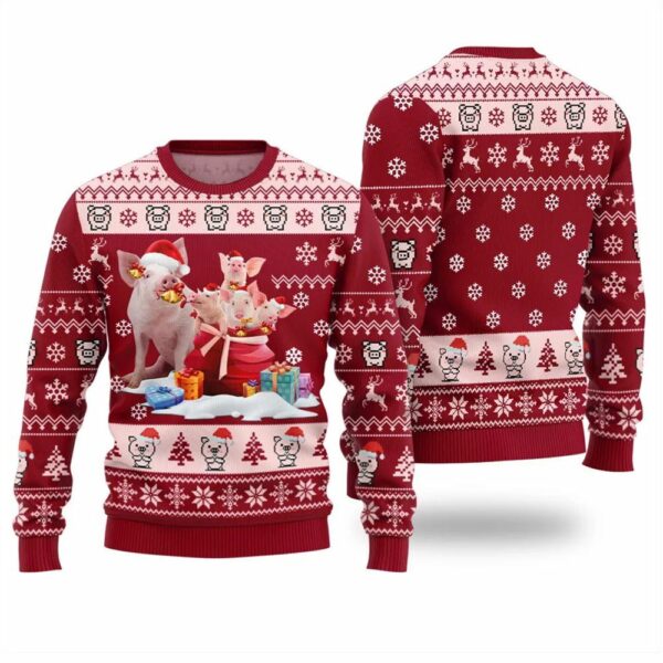 Merry Christmas With Pig Ugly Christmas Sweater 1 1