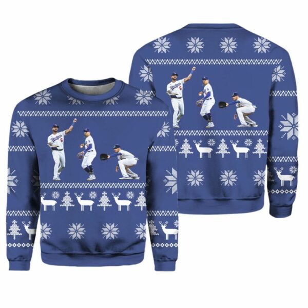 Mookie Freddie And David Dodger Ugly Christmas Sweater 1 2