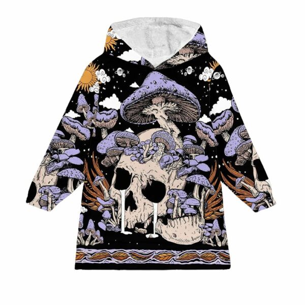 Mushroom Skeleton Blanket Hoodie