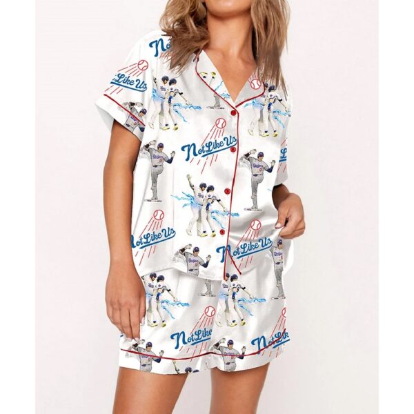 Not Like Us Dodgers Baseball Pajama Set