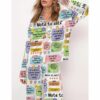 Note To Self Mental Health Satin Pajama Set For Women 2