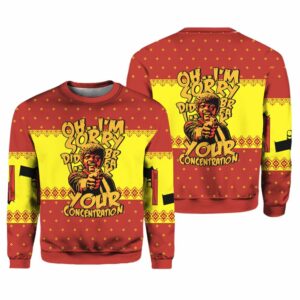 Oh Im Sorry Did I Break Your Concentration Pulp Fiction Ugly Christmas Sweater 1