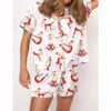 Santa Yoga Satin Pajama Set For Women 1