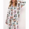 Sarcastic Retro Housewife Satin Pajama Set For Women 2