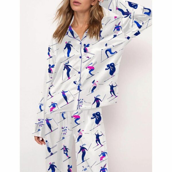 Ski Lover Satin Pajama Set For Women 2