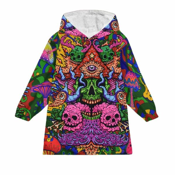 Skull Fantasy Aesthetic Blanket Hoodie 1