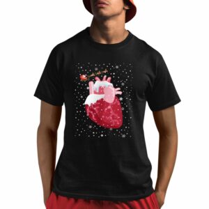 Snow Christmas And Cardiac Nurse Shirt 1 1