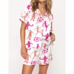 Soccer Satin Pajama Set For Women