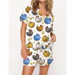 Stardew Valley Chicken Satin Pajama Set For Women