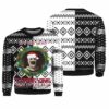 Terrifier Its The Most Terrifying Time Of The Year Ugly Christmas Sweater 1 2