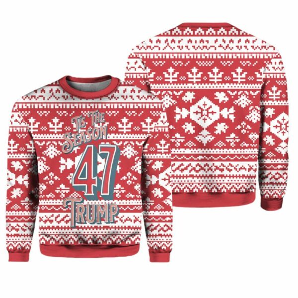 Tis The Season 47 Trump Ugly Christmas Sweater 1 1