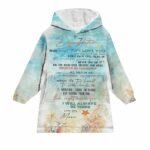 To My Daughter Ocean Blanket Hoodie