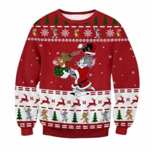 Tom Jerry Christmas Ugly Sweater 1 1