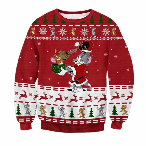 Tom Jerry Christmas Ugly Sweater 1 1