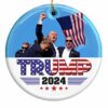 Trump 2024 Fight Ornament 1 2