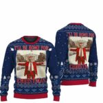 Trump I'll Be Home for Christmas Ugly Christmas Sweater